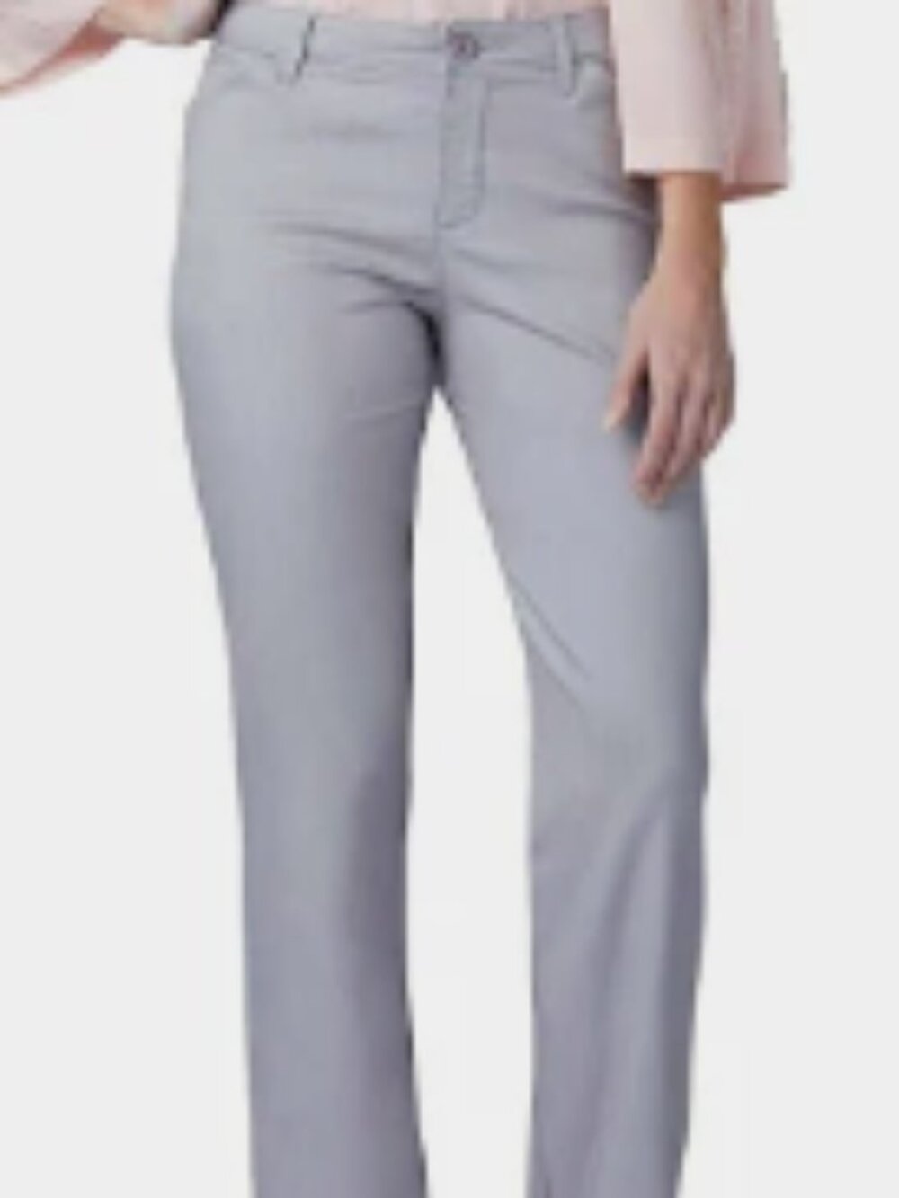 Lee Relaxed Fit Straight Leg Pants Womens  Gray Wrinkle Free Pant Large (34x30)